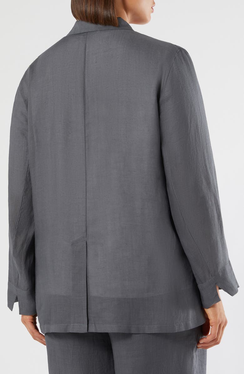 Marina Rinaldi Vozioso Ramie Jacket, Alternate, color, Medium Grey