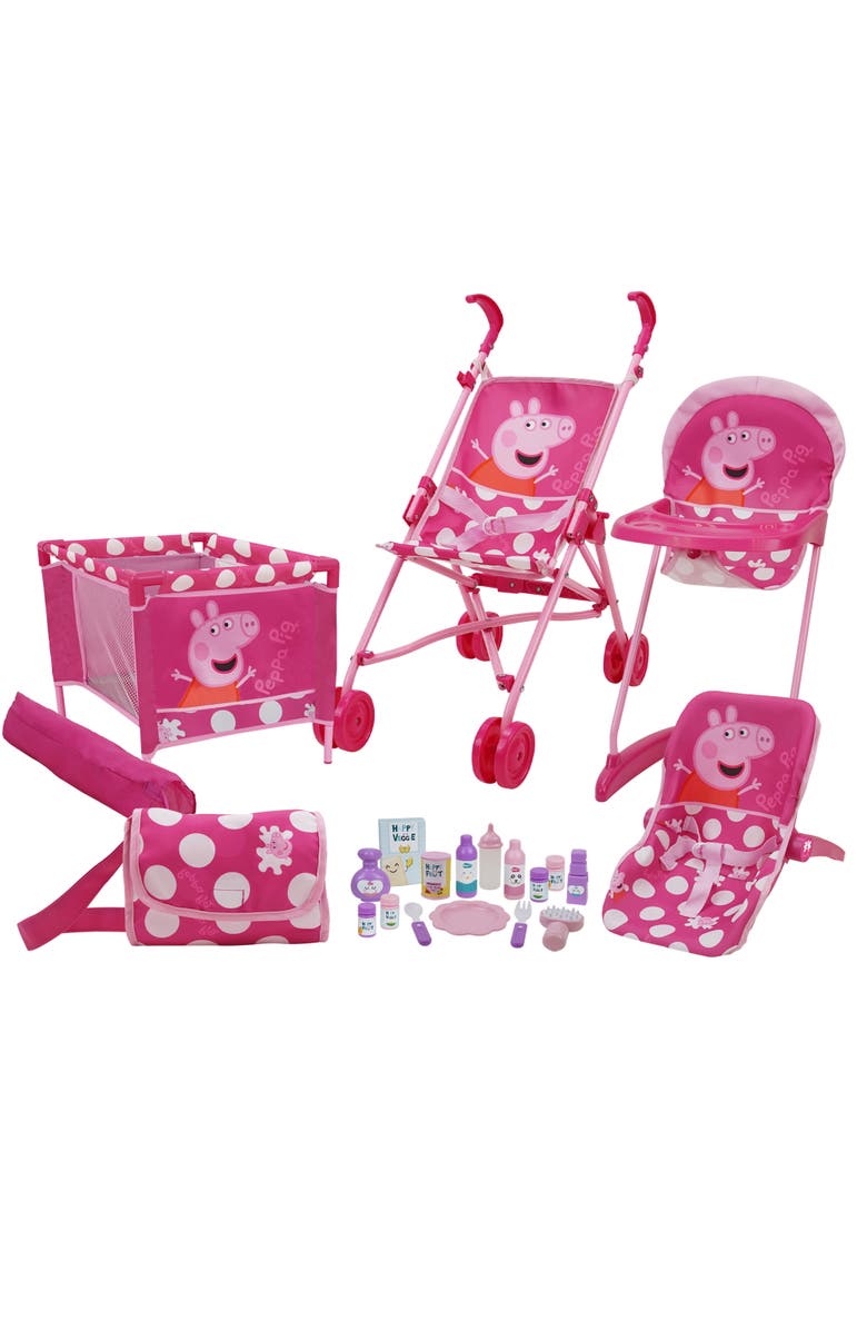 Peppa Pig 21 Piece Doll Play Set, Main, color, Multicolored