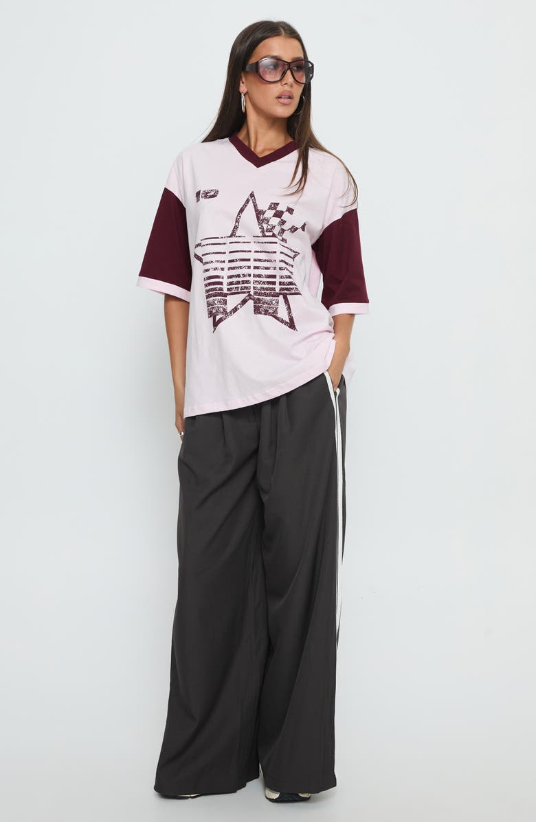 Princess Polly Nachell Oversize Graphic T-Shirt, Alternate, color, Pink