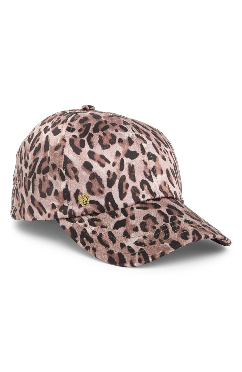 Vince Camuto Leopard Print Baseball Cap, Main, color, Leopard