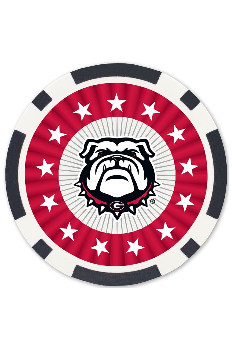 Georgia Bulldogs 100 Piece Poker Chips, Alternate, color, Multicolor