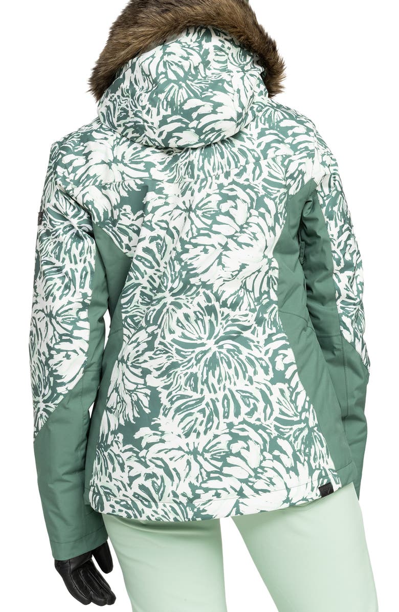 Roxy Jet Ski Premium Snow Jacket with Removable Faux Fur Trim and Hood, Alternate, color,
