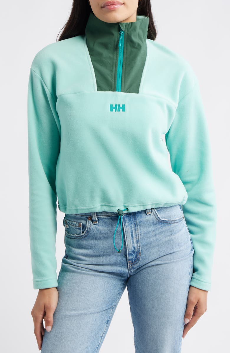 Helly Hansen Daybreaker Fleece Crop Pullover, Alternate, color, Lagoon