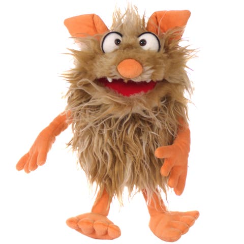 Dusty The Friendly Monster 14"Plush Hand Puppet, Handmade