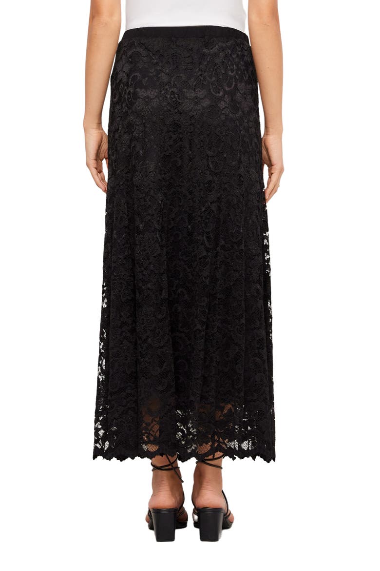 Lace Midi Skirt, Alternate, color, BLACK