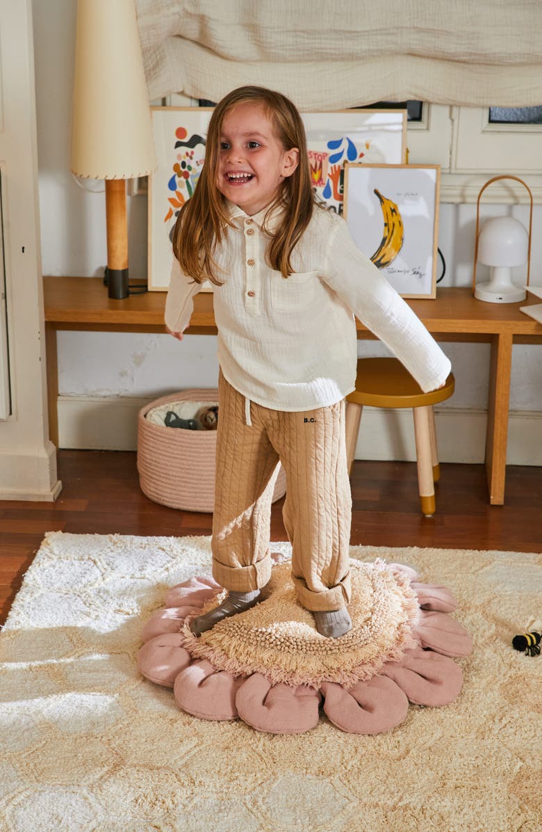 Lorena Canals Daisy & Detachable Bee Floor Cushion, Alternate, color, Blush