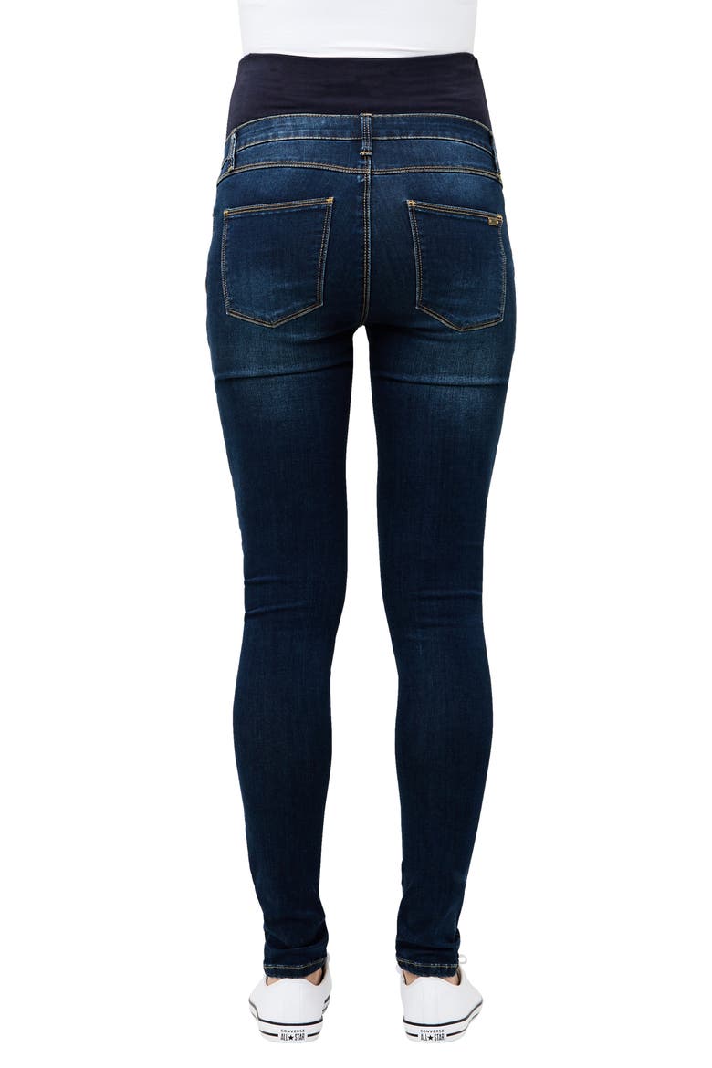 Rebel Skinny Leg  Maternity Denim Jegging, Alternate, color, INDIGO