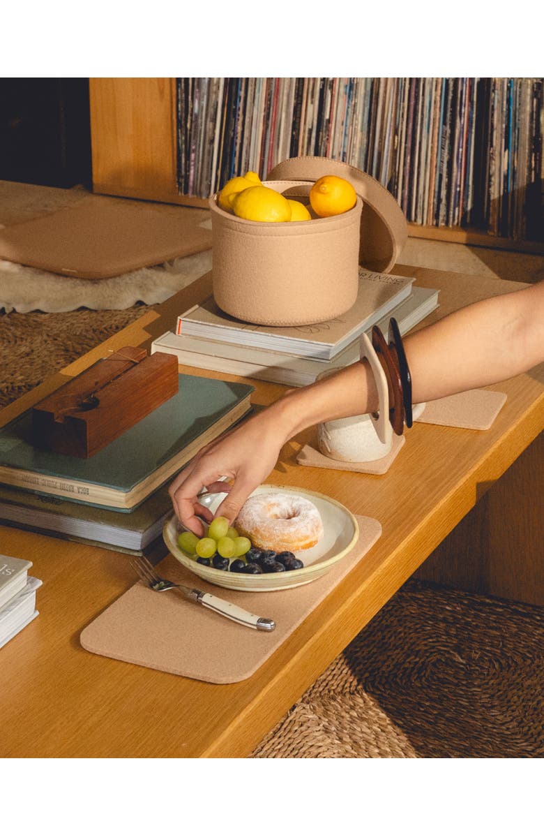 Graf Lantz Merino Wool 14" Rectangle Trivet, Alternate, color, Latte