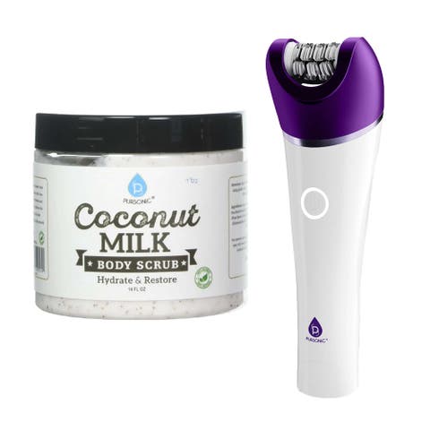 Smooth & Radiant Skincare Bundle 6-in-1 Smooth Glide Epilator + Coconut Milk Body Scrub