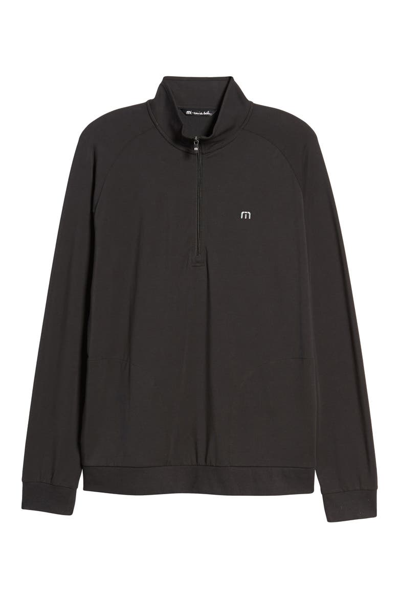 Travis Mathew Zachary Half Zip Pullover, Alternate, color, BLACK