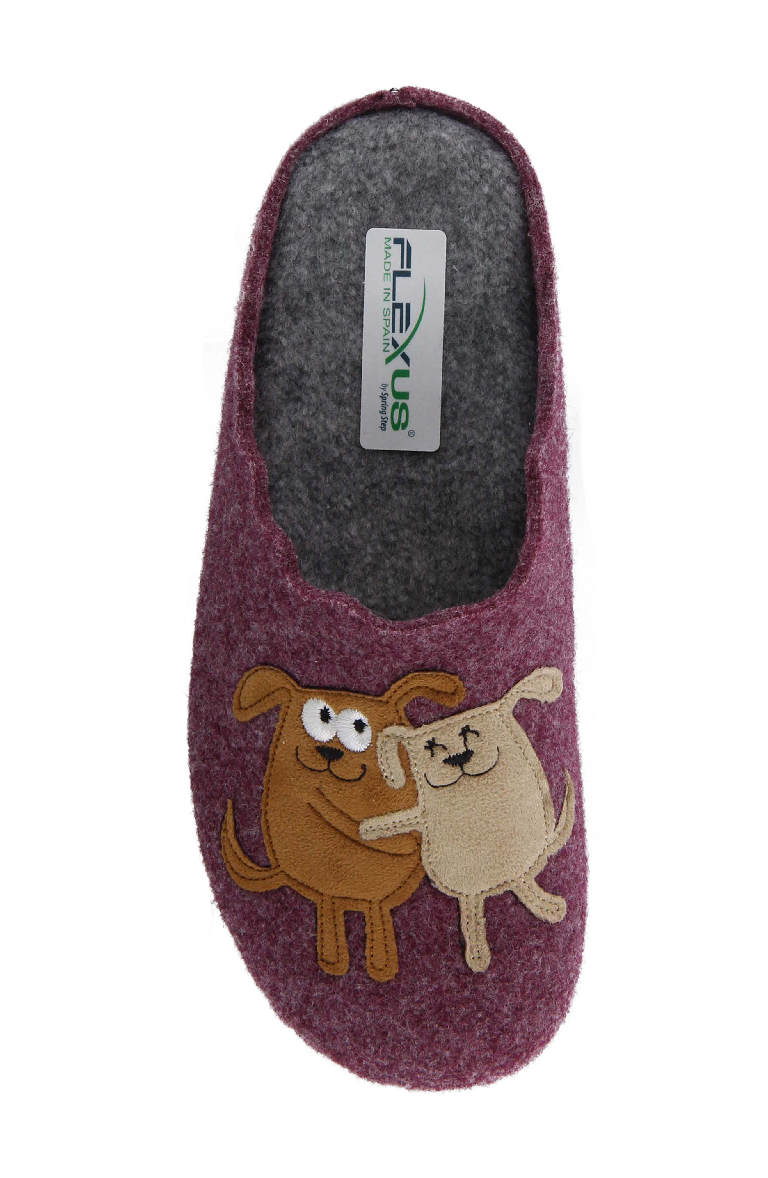 Petlove Scuff Slippers, Alternate, color, BORDEAUX MULTI
