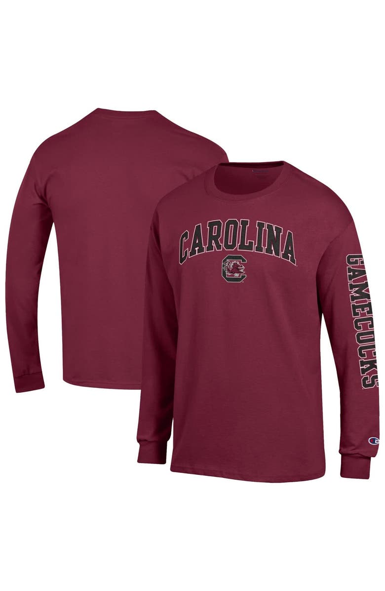 Champion Men's Champion Garnet South Carolina Gamecocks Arch Over Logo 2-Hit Long Sleeve T-Shirt, Main, color, Garnet