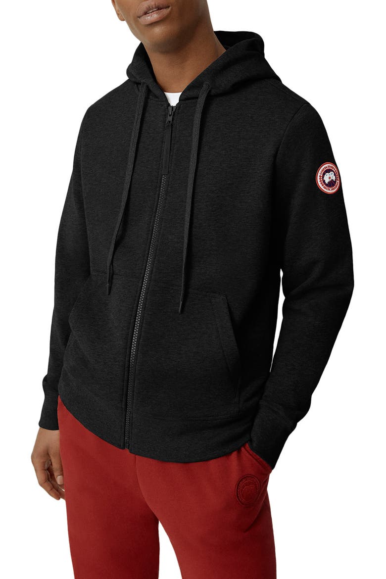 Huron Full Zip Hoodie, Main, color, BLACK - NOIR