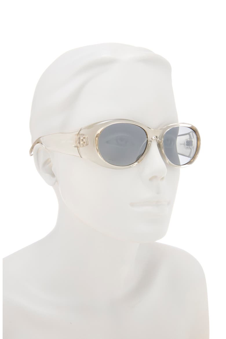52mm Aviator Sunglasses, Alternate, color, BEIGE BEIGE SILVER