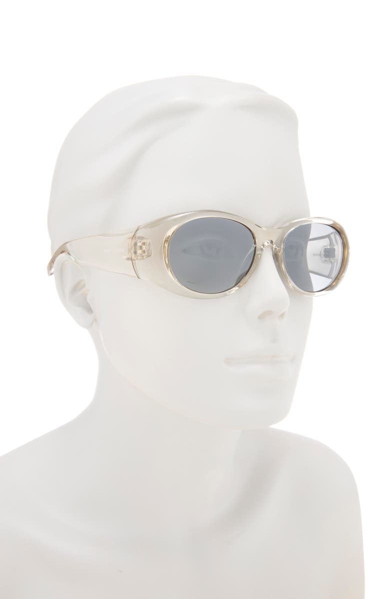 Saint Laurent 52mm Aviator Sunglasses, Alternate, color, Beige Beige Silver