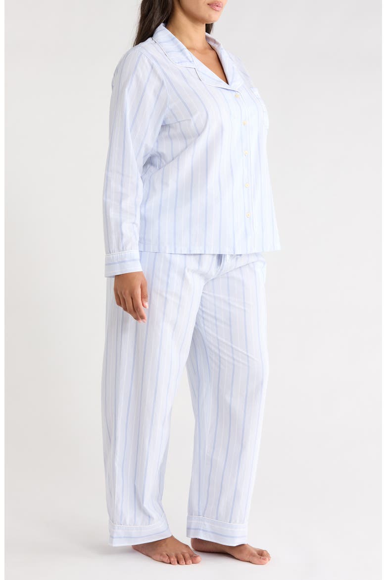 Classic Cotton Pajamas, Alternate, color, BLUE PARKER STRIPE