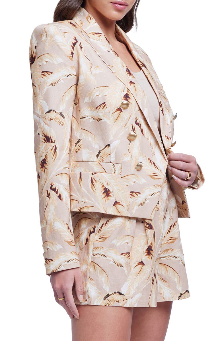 L'AGENCE Brooke Double Breasted Crop Blazer, Alternate, color,