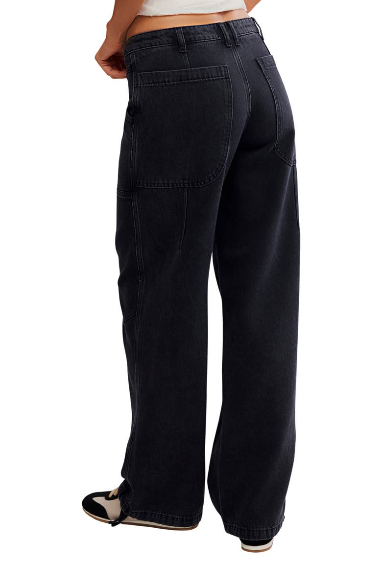 Free People Love Language Wide Leg Jeans, Alternate, color, Hideaway