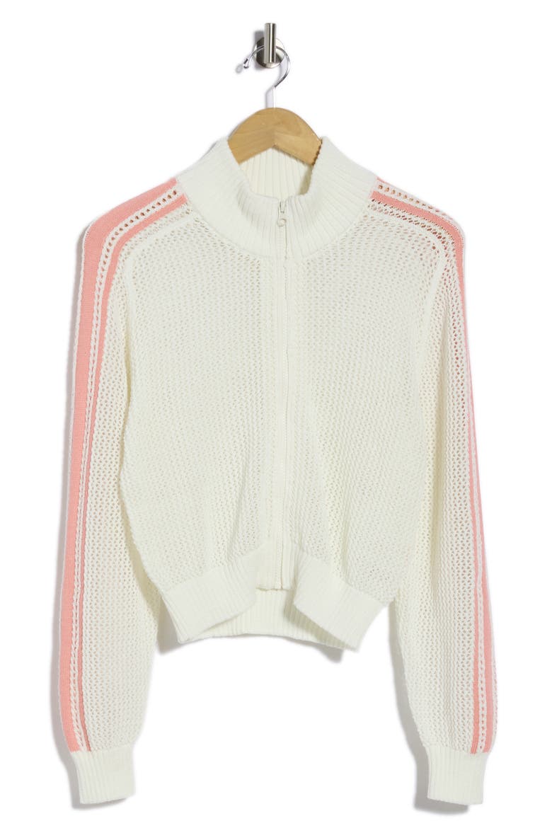 Heart Stopper Full Zip Sweatshirt, Main, color, CREAM