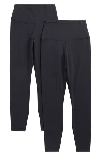 Yogalicious Polarlux Assorted 2-pack Everyday Fleece Leggings In Black