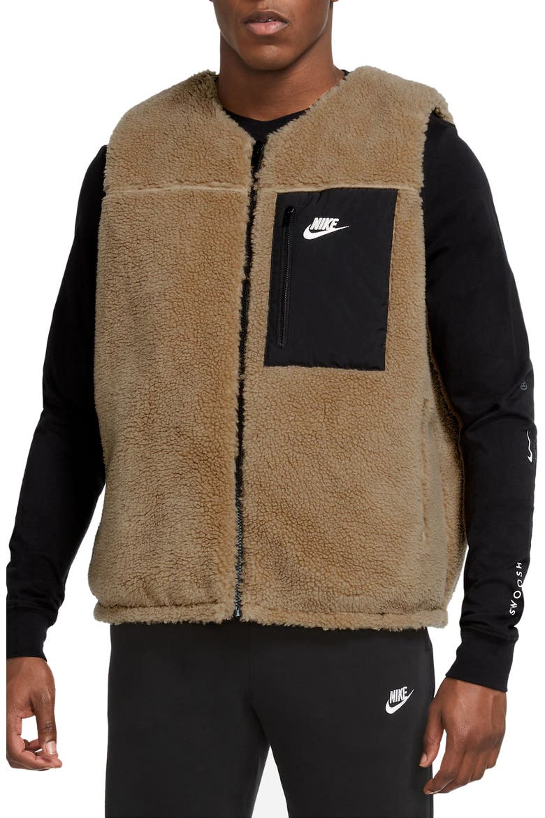 Club+ Reversible Winterized Vest, Main, color, DK DRIFTWOOD/ BLACK/ SAIL