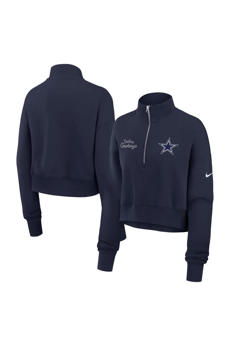 Women's Nike Navy Dallas Cowboys Primetime Phoenix Half-Zip Sweatshirt, Main, color, Navy