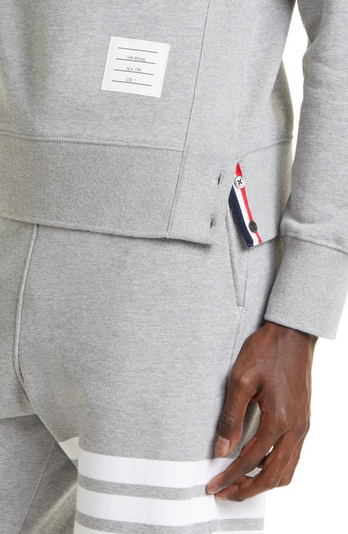 Thom Browne Classic Sweatshirt In Classic Loopback With Engineered 4 Bar In Gray