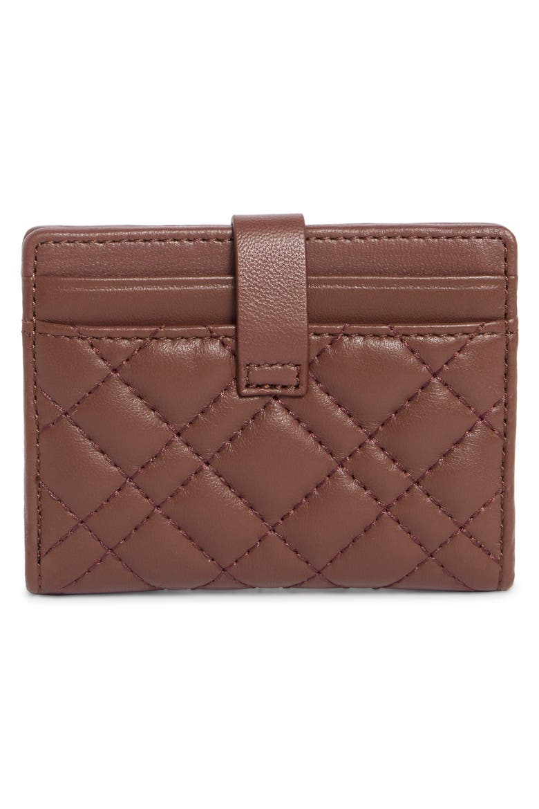 Brixton Leather Card Case, Alternate, color, MEDIUM RED