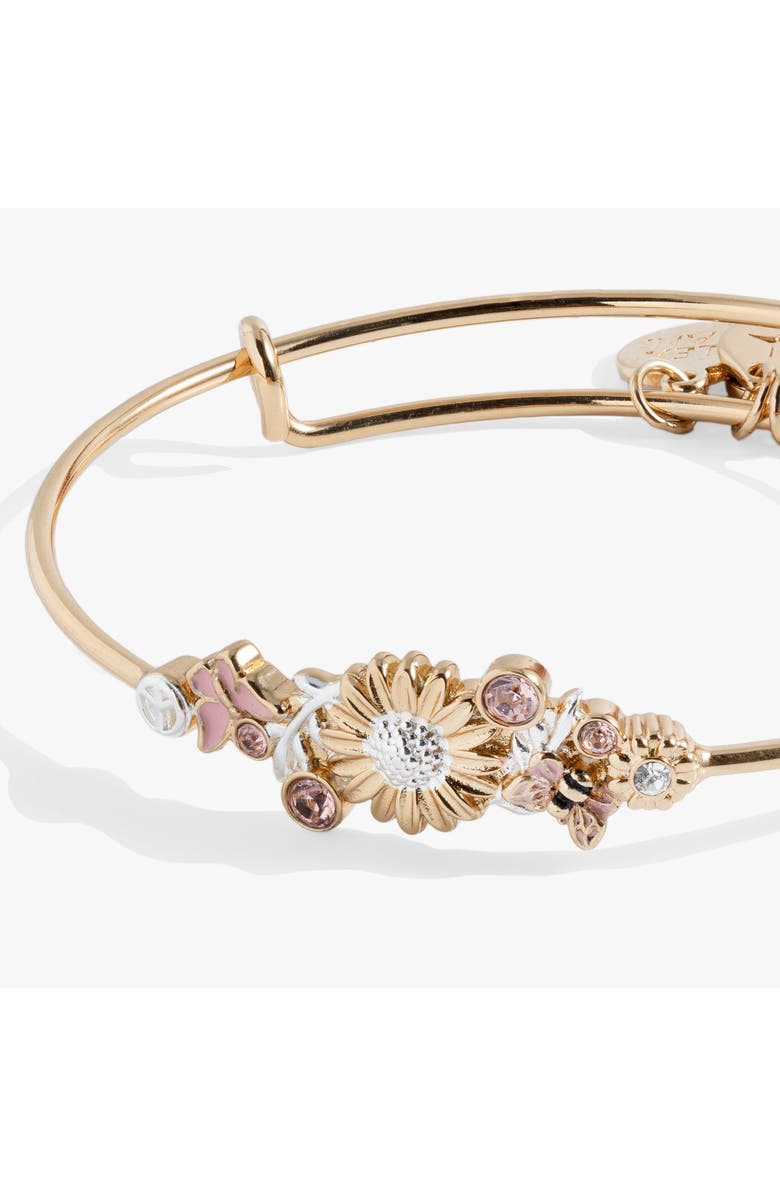 Alex and Ani Floral In-Line EWB, Alternate, color, Gold