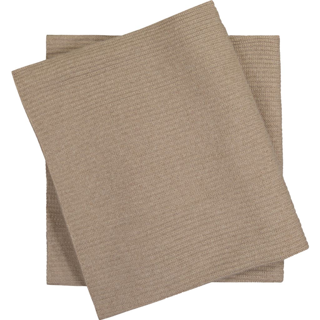 Sofia Cashmere Shaker Knit Cashmere Throw Blanket In Neutral