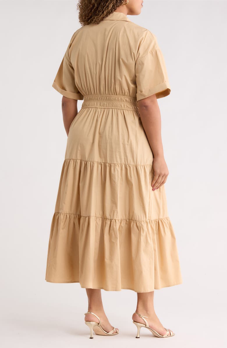 SUGARLIPS Milah Tiered Maxi Dress, Alternate, color, Oatmeal