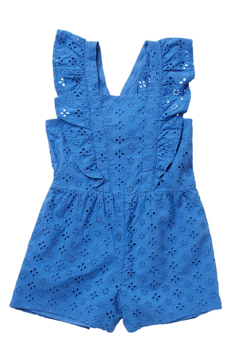 Habitual Girl Flutter Eyelet Romper, Main, color, 