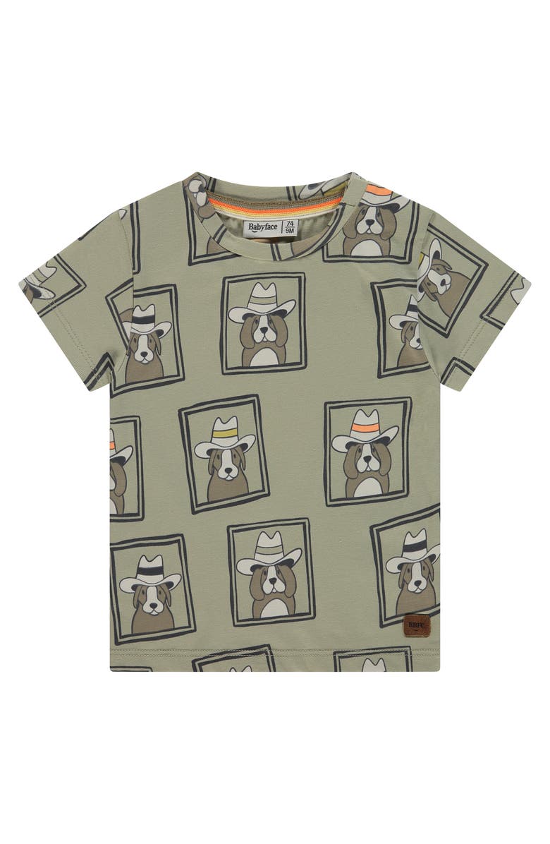 BABYFACE Allover Western Graphic Short Sleeve T-Shirt, Main, color, Sage