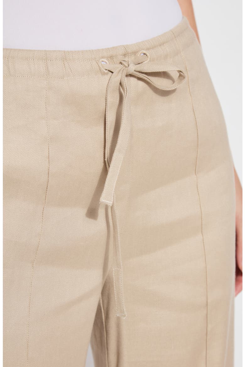 Nixie Drawstring Linen Blend Wide Leg Pants, Alternate, color, LINEN