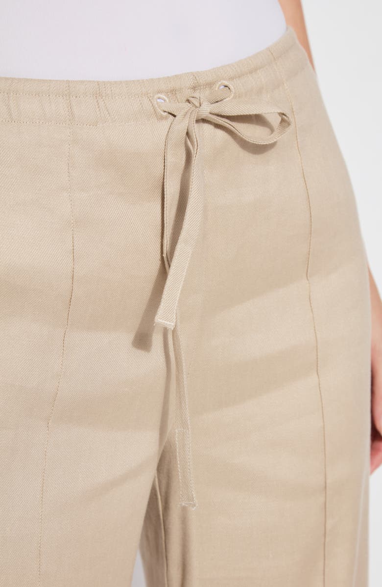 Lysse Nixie Drawstring Linen Blend Wide Leg Pants, Alternate, color, Linen