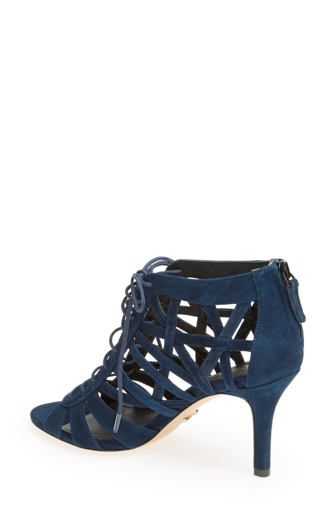 'Charlize' Lace-Up Sandal, Alternate, color, NAVY