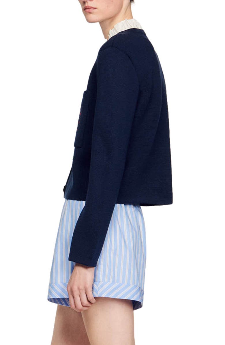 SANDRO Samba Cardigan, Alternate, color, 