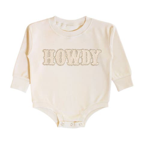 Howdy Patch Long Sleeve Romper (Baby)