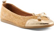AZURA BY SPRING STEP Embody Metallic Bow Toe Ballet Flat