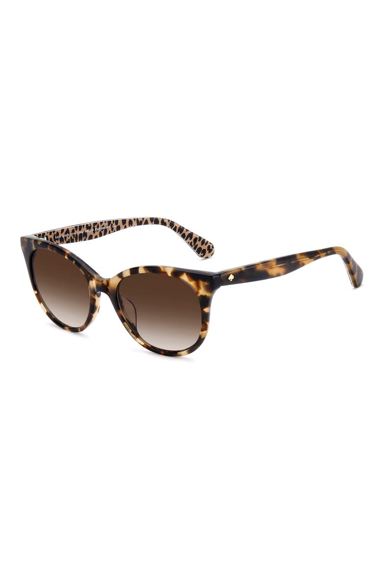 karlee 53mm gradient round sunglasses, Alternate, color, HAVANA / BROWN
