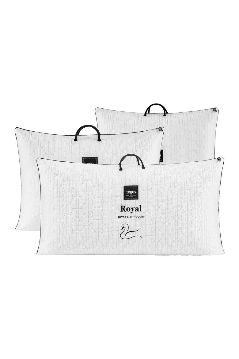 Royal Siberian white goose down pillow, Alternate, color, White