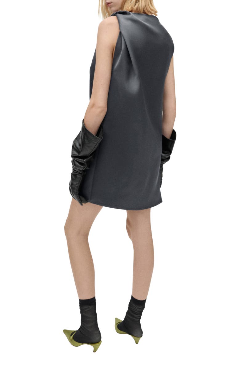 MANGO Sleeveless Satin Shift Dress, Alternate, color, 