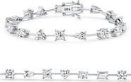Bliss Diamond 9Ct Mixed Cut Spaced Diamond Tennis Bracelet 14k Gold Lab Grown 7"
