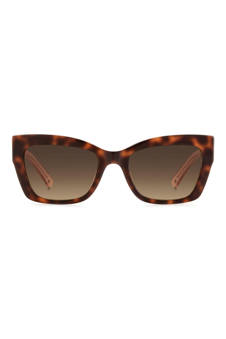 53mm valeria/s cat eye sunglasses, Main, color, HAVANA PINK/ BROWN GRADIENT