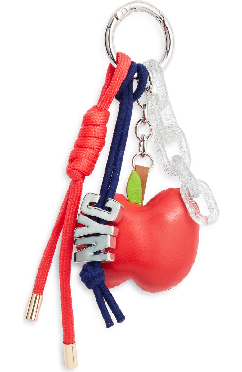 Chelsea28 NYC Travel Bag Charm, Main, color, Red Multi- Gold