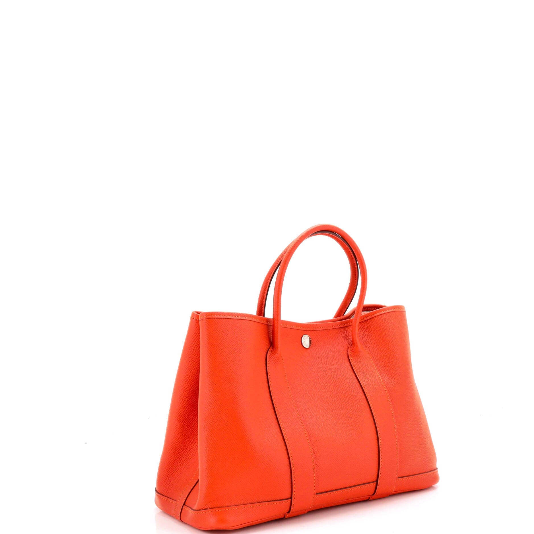 Pre-Owned Hermes Garden Party Tote Leather 30, Alternate, color, Feu
