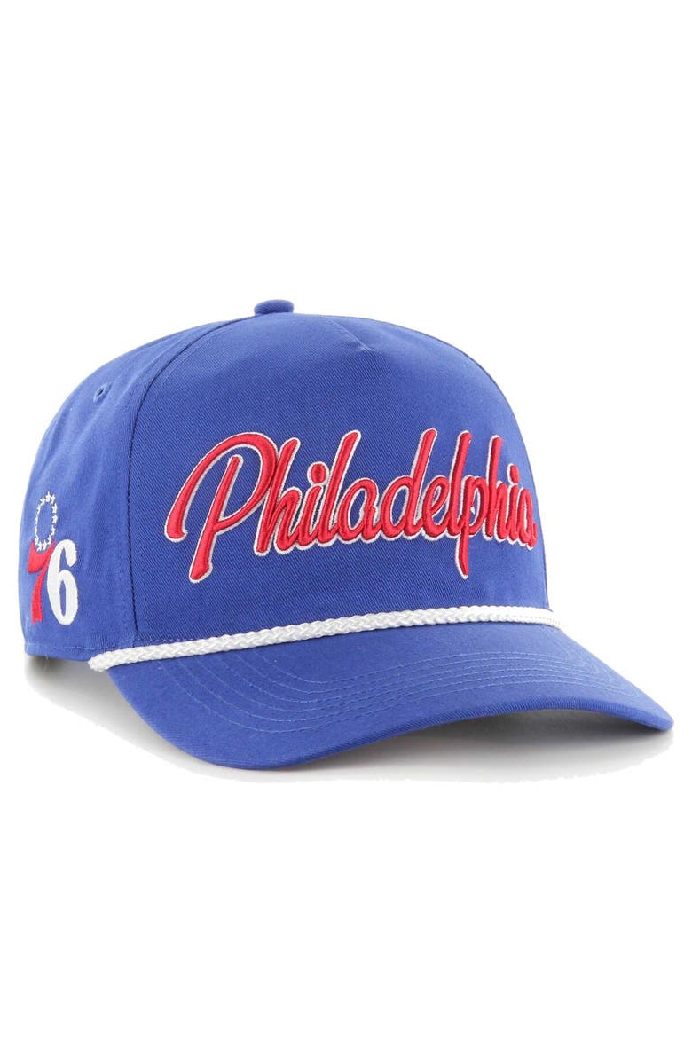 '47 Men's '47  Royal Philadelphia 76ers Overhand Logo Hitch Adjustable Hat, Main, color, Royal