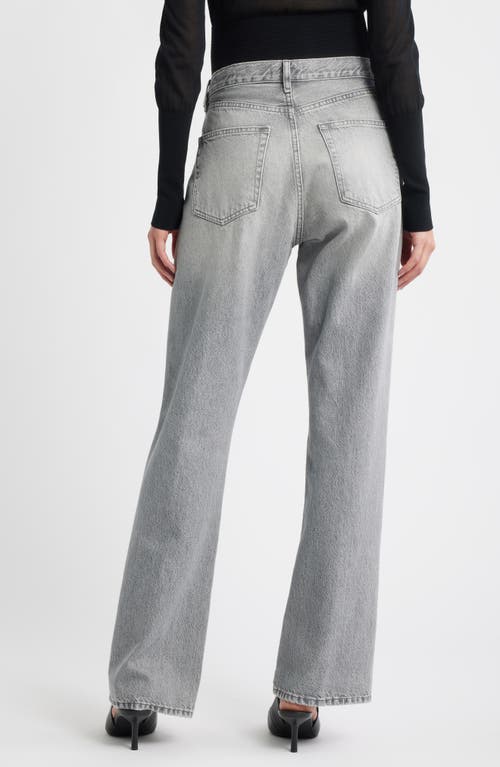 Frame The Vertical High Waist Relaxed Straight Leg Jeans In Gray