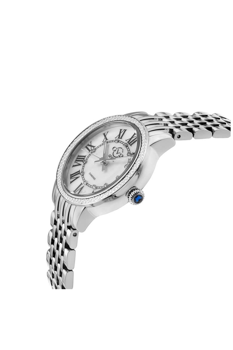 Astor III Diamond Swiss Bracelet Watch, 34mm - 0.06 ctw, Alternate, color, SILVER