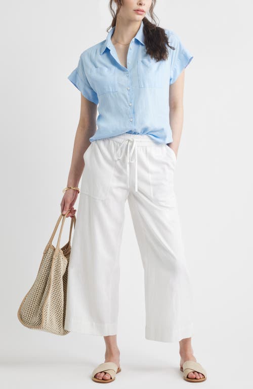 Shop Caslonr Caslon(r) Linen Blend Short Sleeve Button-up Shirt